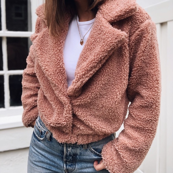 Last 1✨Faux Fur Teddy Jacket - BriBri Mauve - Picture 8 of 8